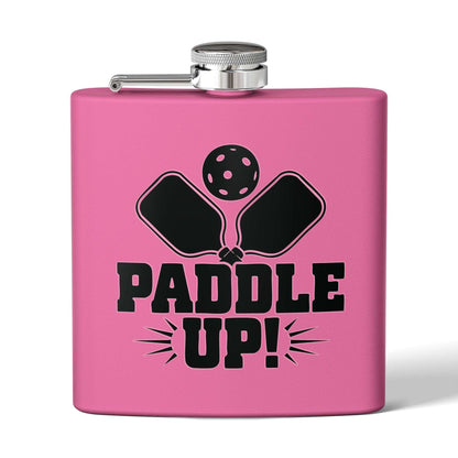 Pickleball Stylish Flask - Paddle Up Pink