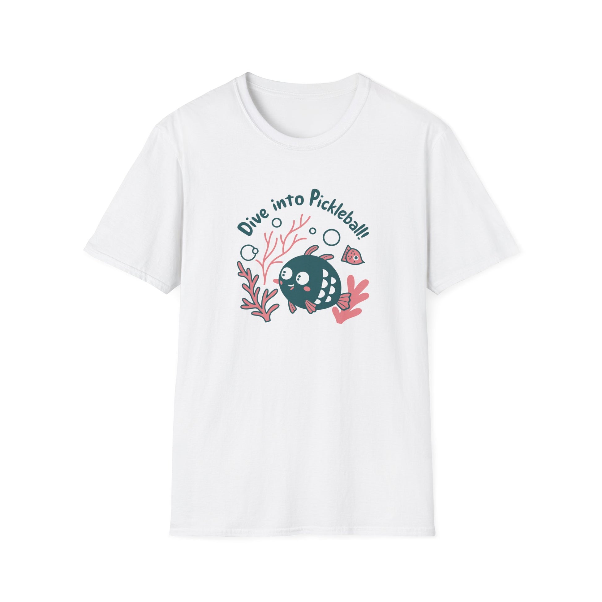 Women's Witty Pickleball T-shirt - Dive into Pickleball White