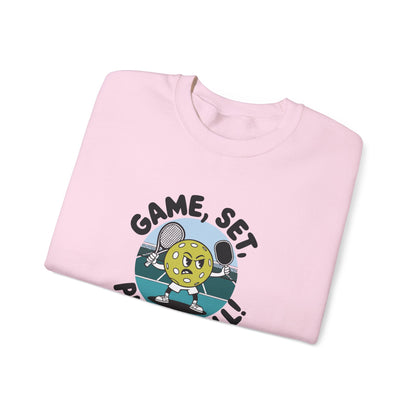 Women's Cute Pickleball Sweatshirt - Game, Set, Pickleball