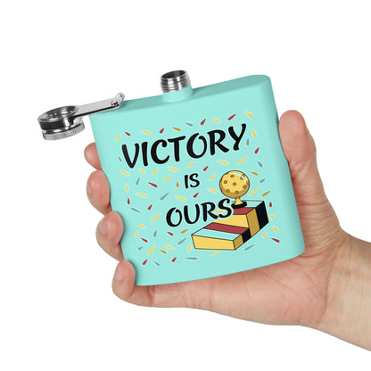 Pickleball Vibrant Flask - Victory is Ours