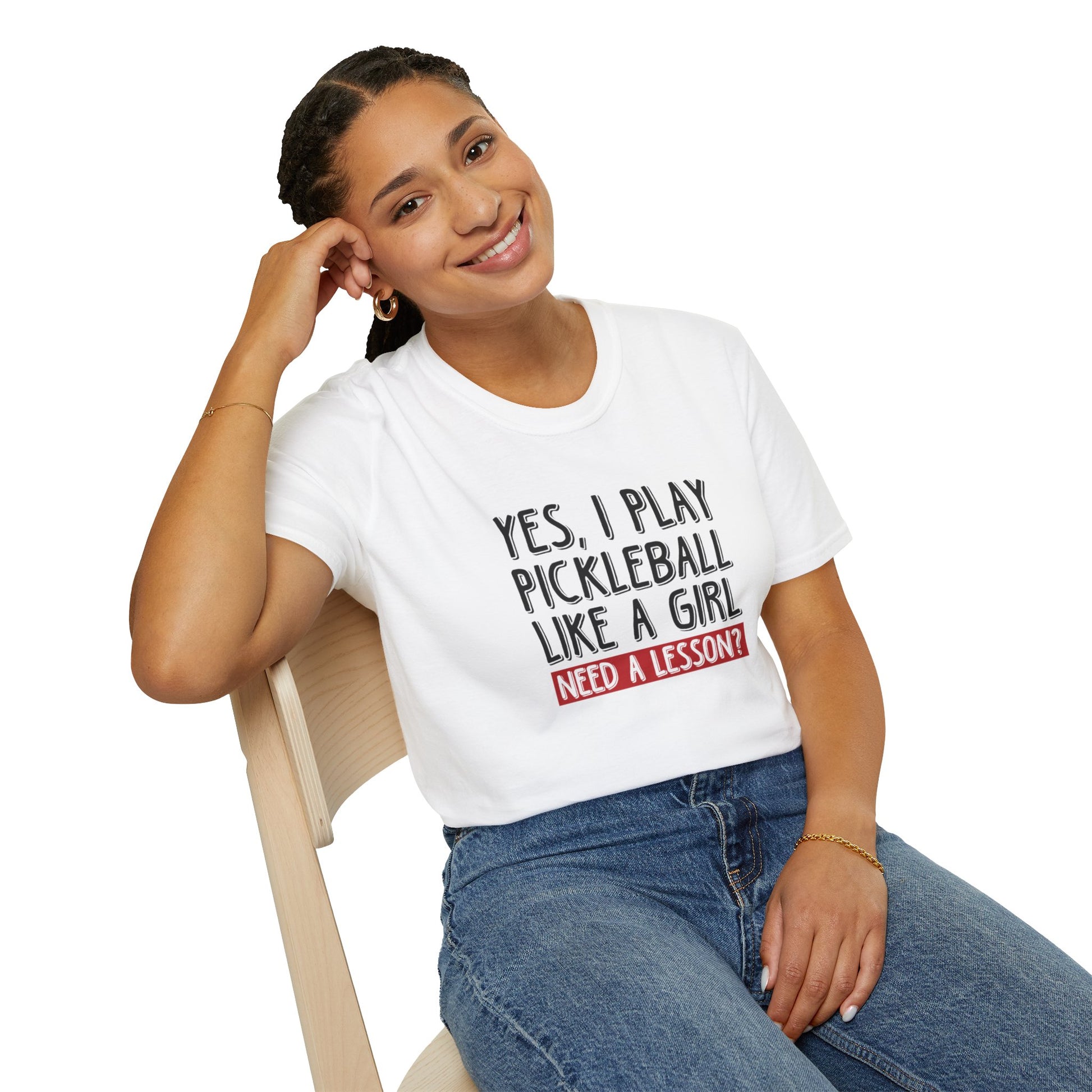 Women's Pickleball T-shirt - Yes, I Play Like A Girl Need A Lesson?