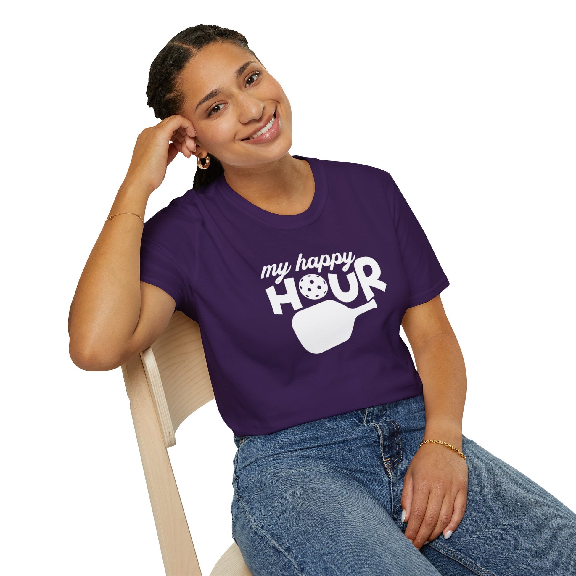 Women's Soft Pickleball T-shirt - My Happy Hour