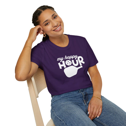 Women's Soft Pickleball T-shirt - My Happy Hour