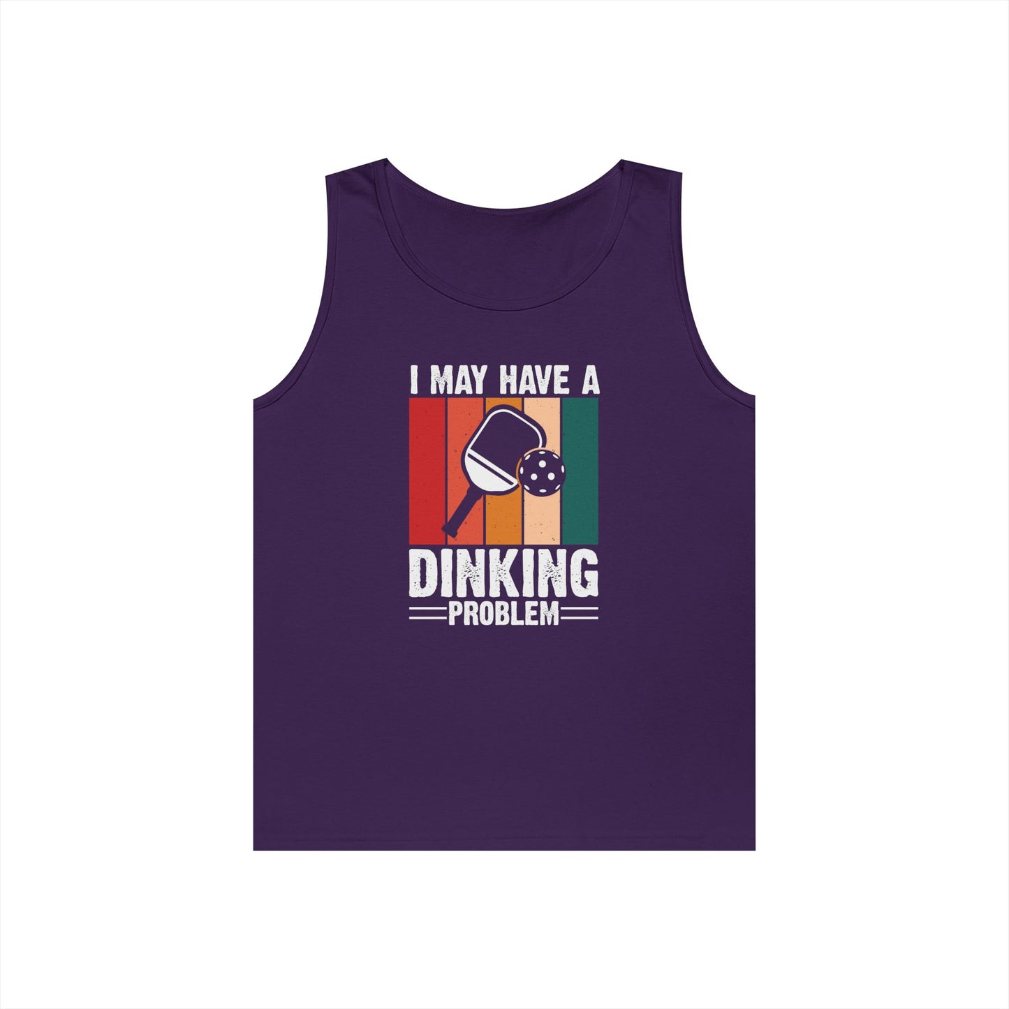 Men's Eye-Catching Pickleball Tank Top - I May Have a Dinking Problem Purple