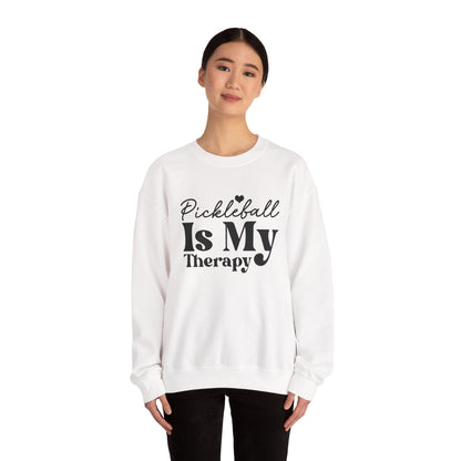 Women's Comfy Pickleball Sweatshirt - Pickleball Is My Therapy
