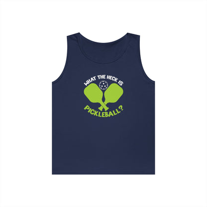 Men's Funny Pickleball Tank Top - What the Heck Is Pickleball? Navy