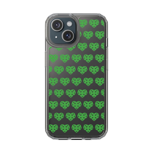 Pickleball Cute Phone case - Pickleball Heart Clear