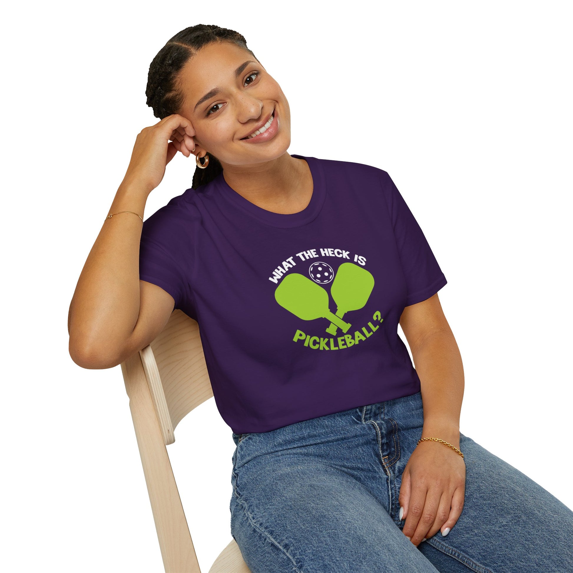 Women's Funny Pickleball T-shirt - What the Heck Is Pickleball?