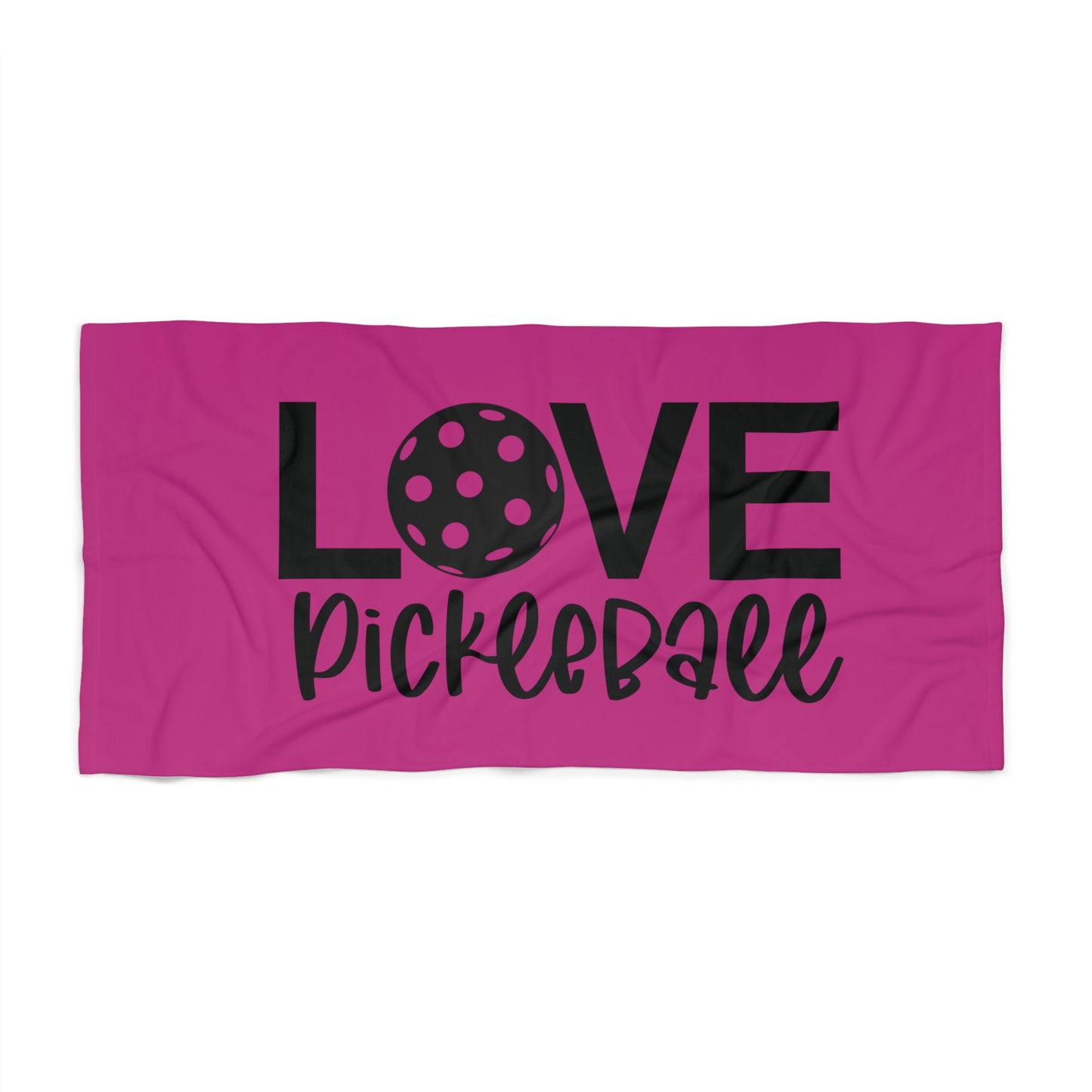 Pickleball Colorful Beach Towel - Love Pickleball Pink