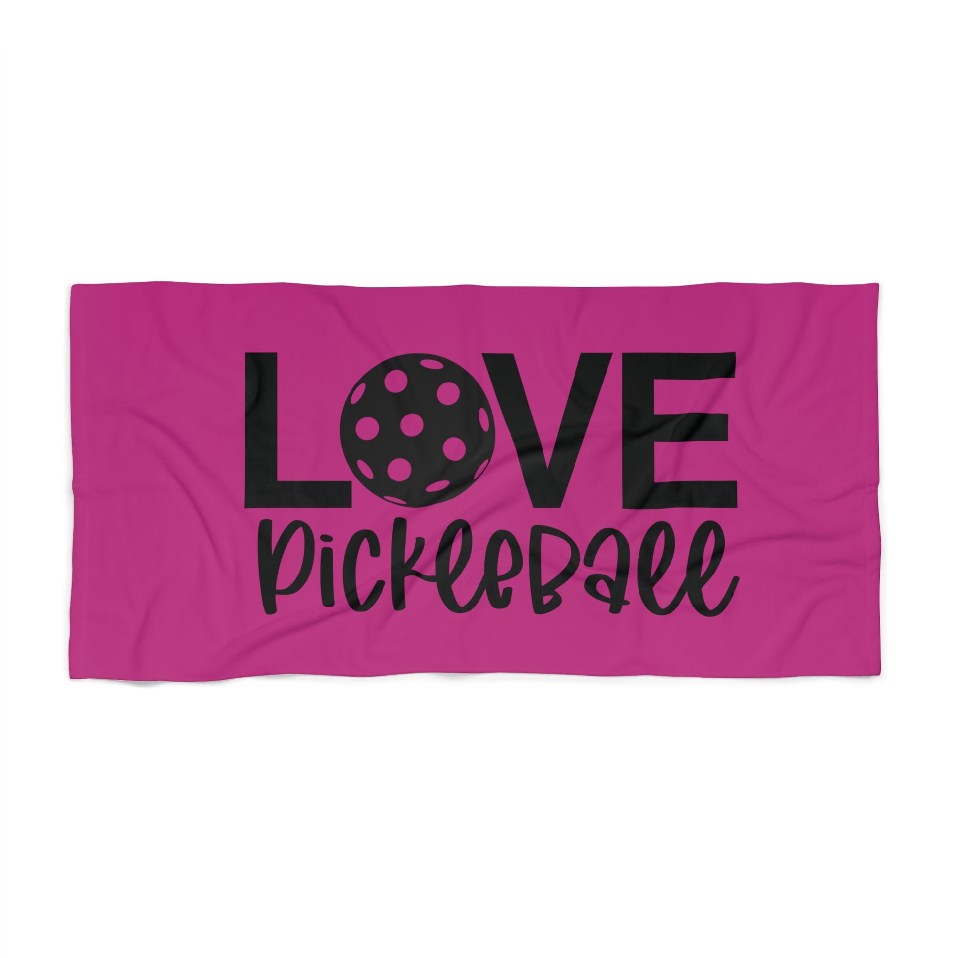 Pickleball Colorful Beach Towel - Love Pickleball Pink