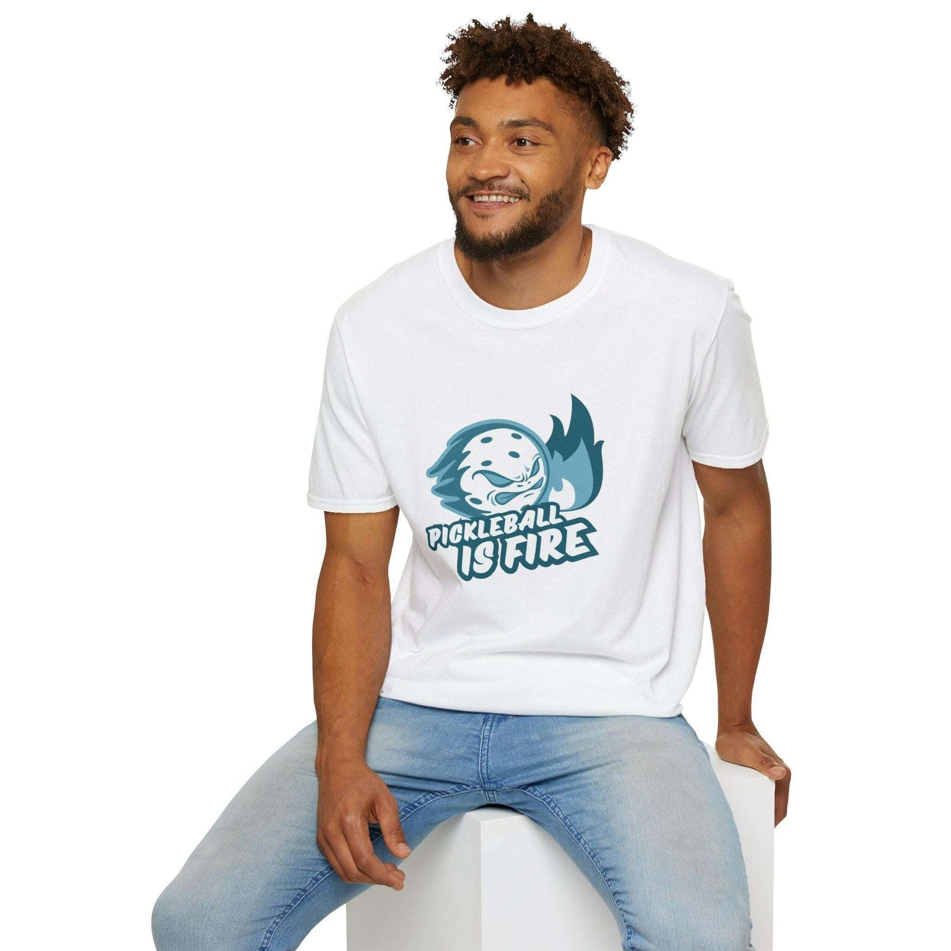 Men's Funny Pickleball T-Shirt - Pickleball Is Fire