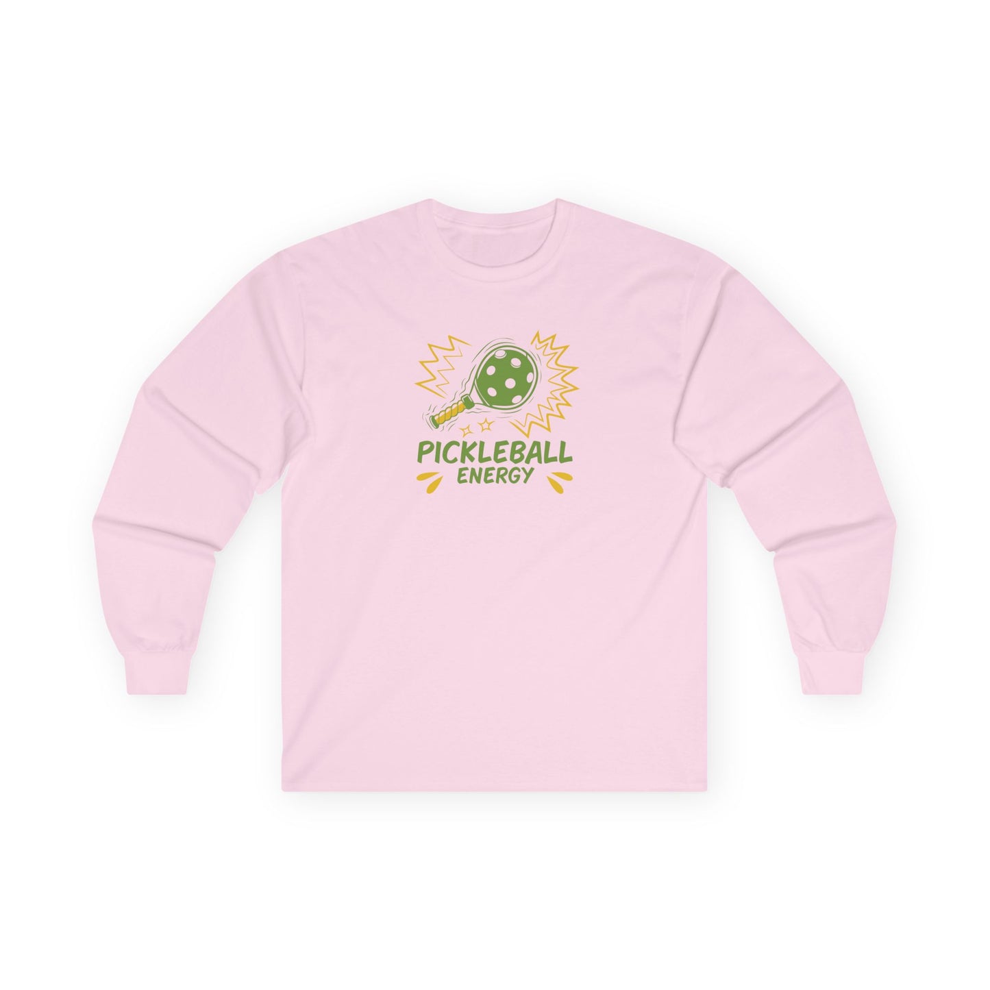 Women's Eye-Catching Pickleball Long Sleeves top - Pickleball Energy Pink
