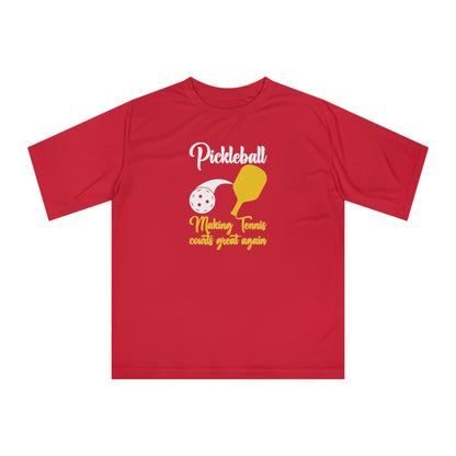 Men's Pickleball T-shirt - Pickleball Making Tennis Court Great Again Red