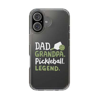 Pickleball Cool Phone case - Dad Grandpa Pickleball Legend Clear