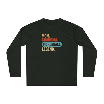 Women's Pickleball Long Sleeves top - Mom Grandma Pickleball Legend Black