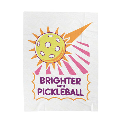 Pickleball Cute Blanket - Brighter with Pickleball White