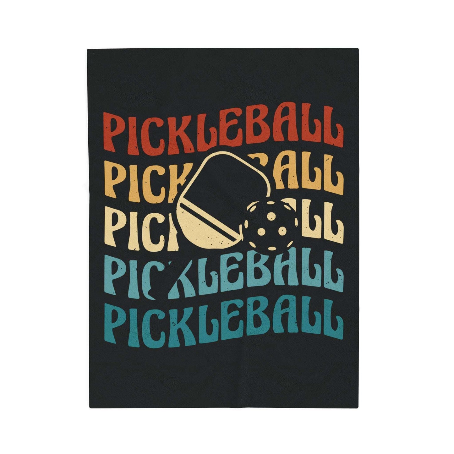 Pickleball Creative Blanket - Pickleball Wave Black