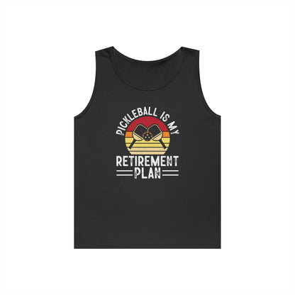 Men's Comfy Pickleball Tank Top - Pickleball Is My Retirement Plan Black