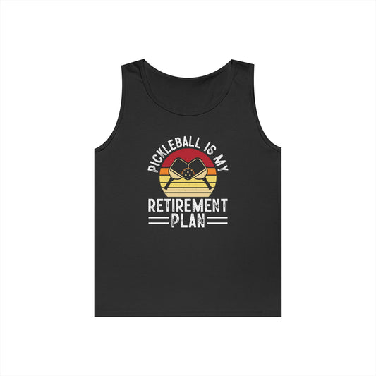 Men's Comfy Pickleball Tank Top - Pickleball Is My Retirement Plan Black