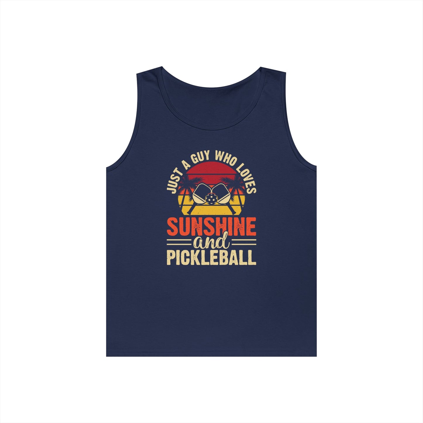 Men's Funny Pickleball Tank Top - Just A Guy Who Love Pickleball Navy