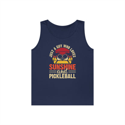 Men's Funny Pickleball Tank Top - Just A Guy Who Love Pickleball Navy