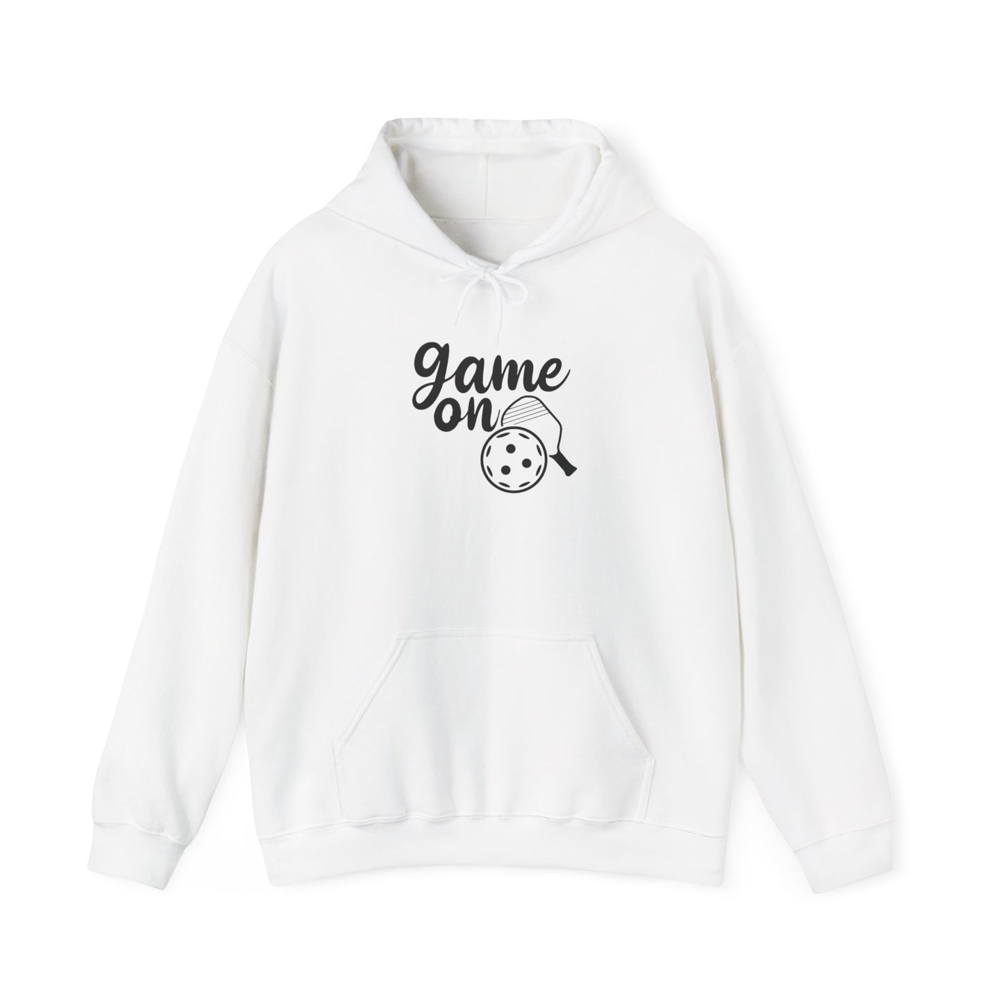 Men's Stylish Pickleball Hoodie - Game On White