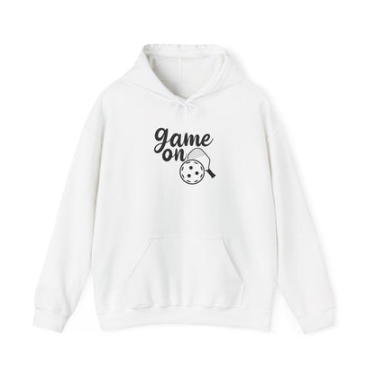 Men's Stylish Pickleball Hoodie - Game On White