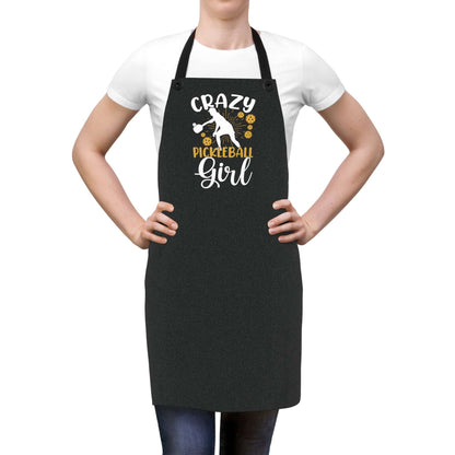 Pickleball Funny Apron - Crazy Pickleball Girl