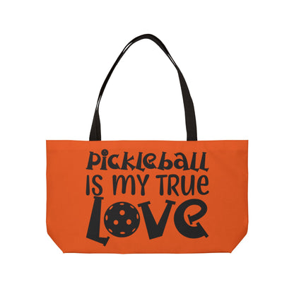 Pickleball Colorful Weekender bag - Pickleball Is My True Love Orange