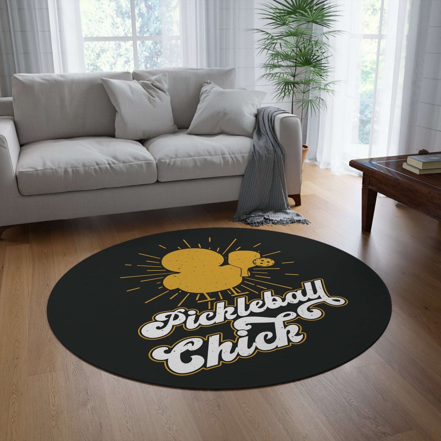 Pickleball Creative Round Rug - Pickleball Chick