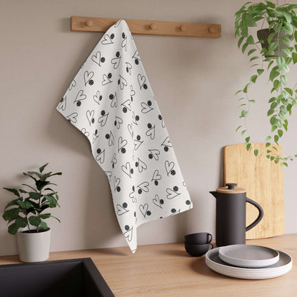 Pickleball Fun Tea Towel - Heart and Ball
