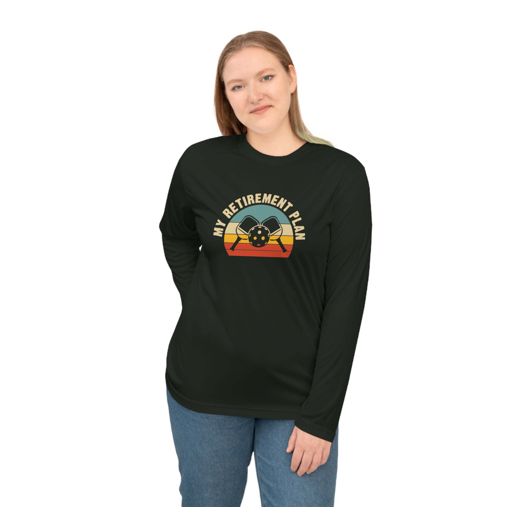 Women's Cool Pickleball Long Sleeves top - My Retirement Plan Retro