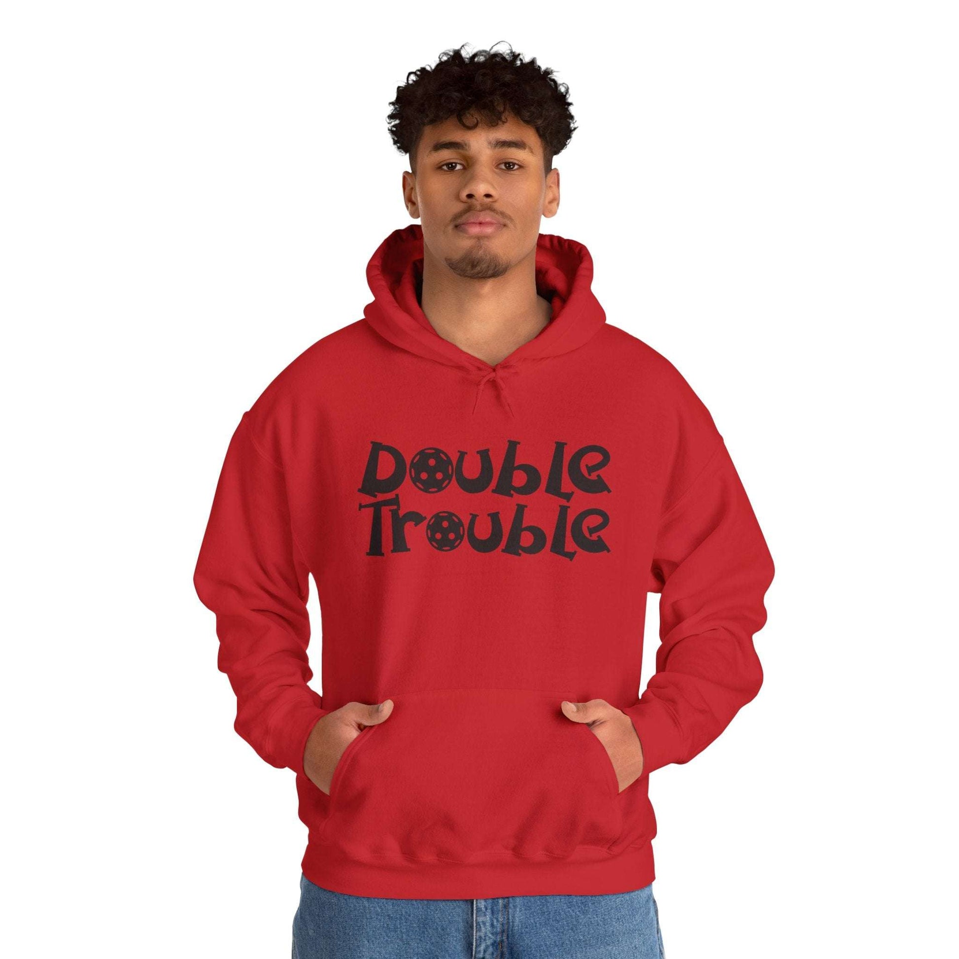 Men's Funny Pickleball Hoodie - Double Trouble
