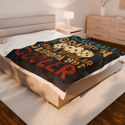 Pickleball Cool Blanket - Pickleball Grandpa Like a Regular But Cooler