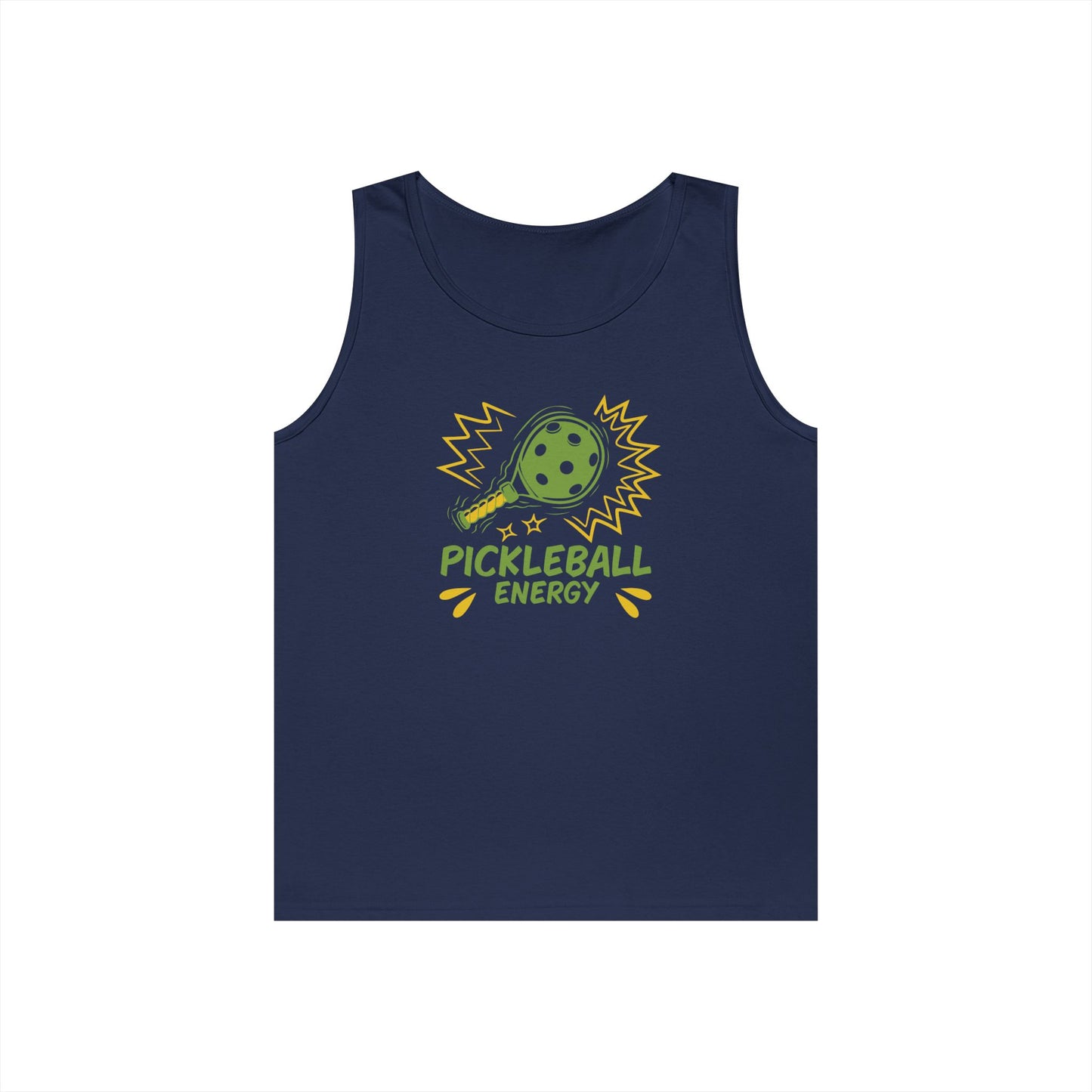 Men's Fun Pickleball Tank Top - Pickleball Energy Navy
