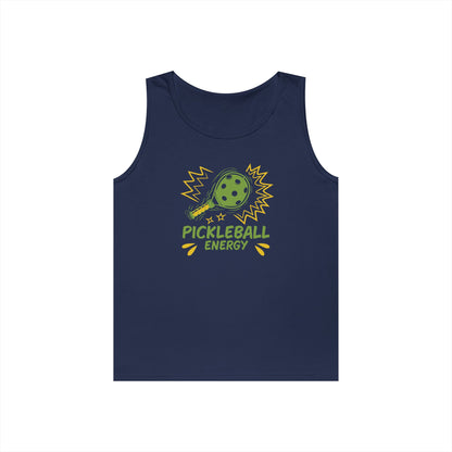 Men's Fun Pickleball Tank Top - Pickleball Energy Navy