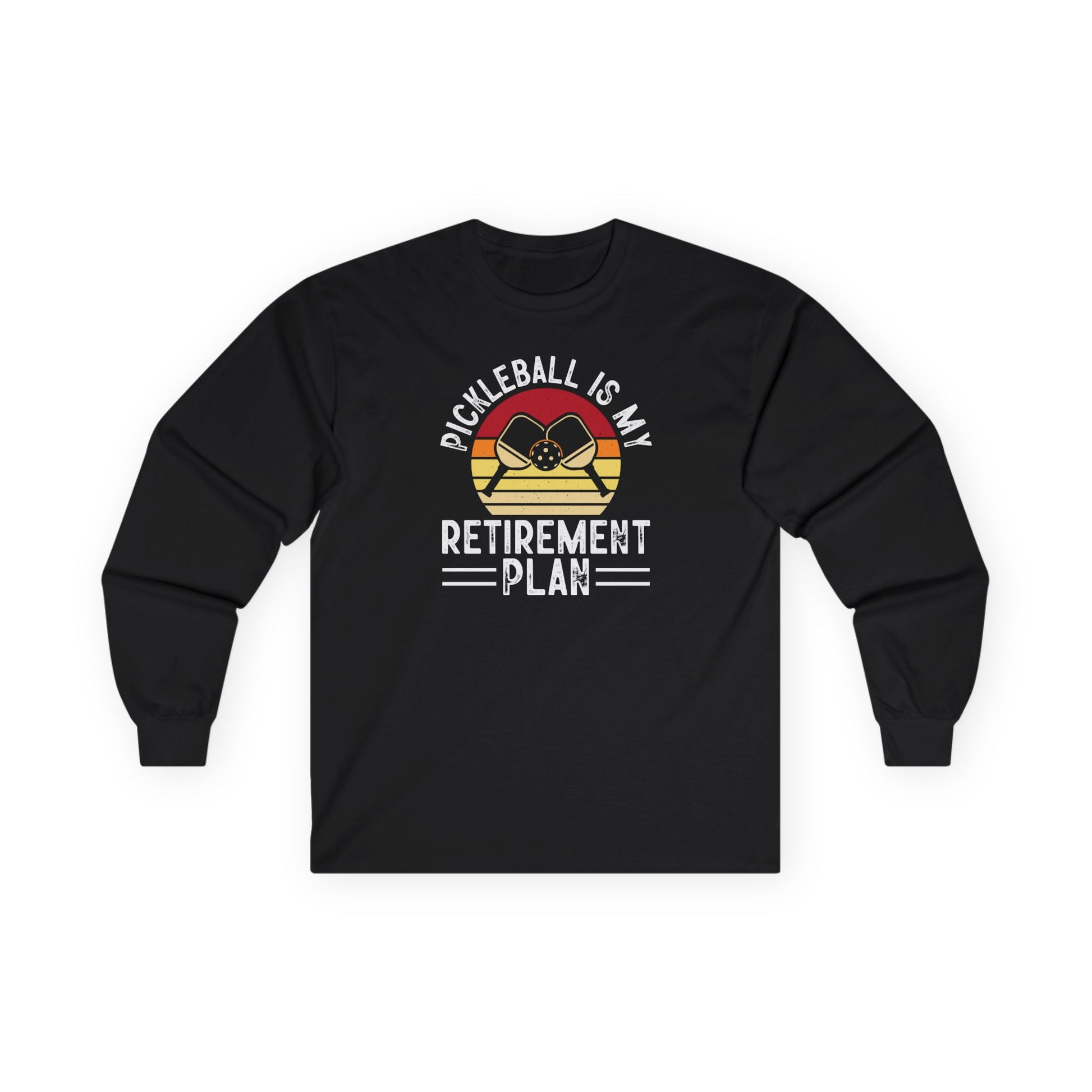 Women's Pickleball Long Sleeves top - Pickleball Is My Retirement Plan Black