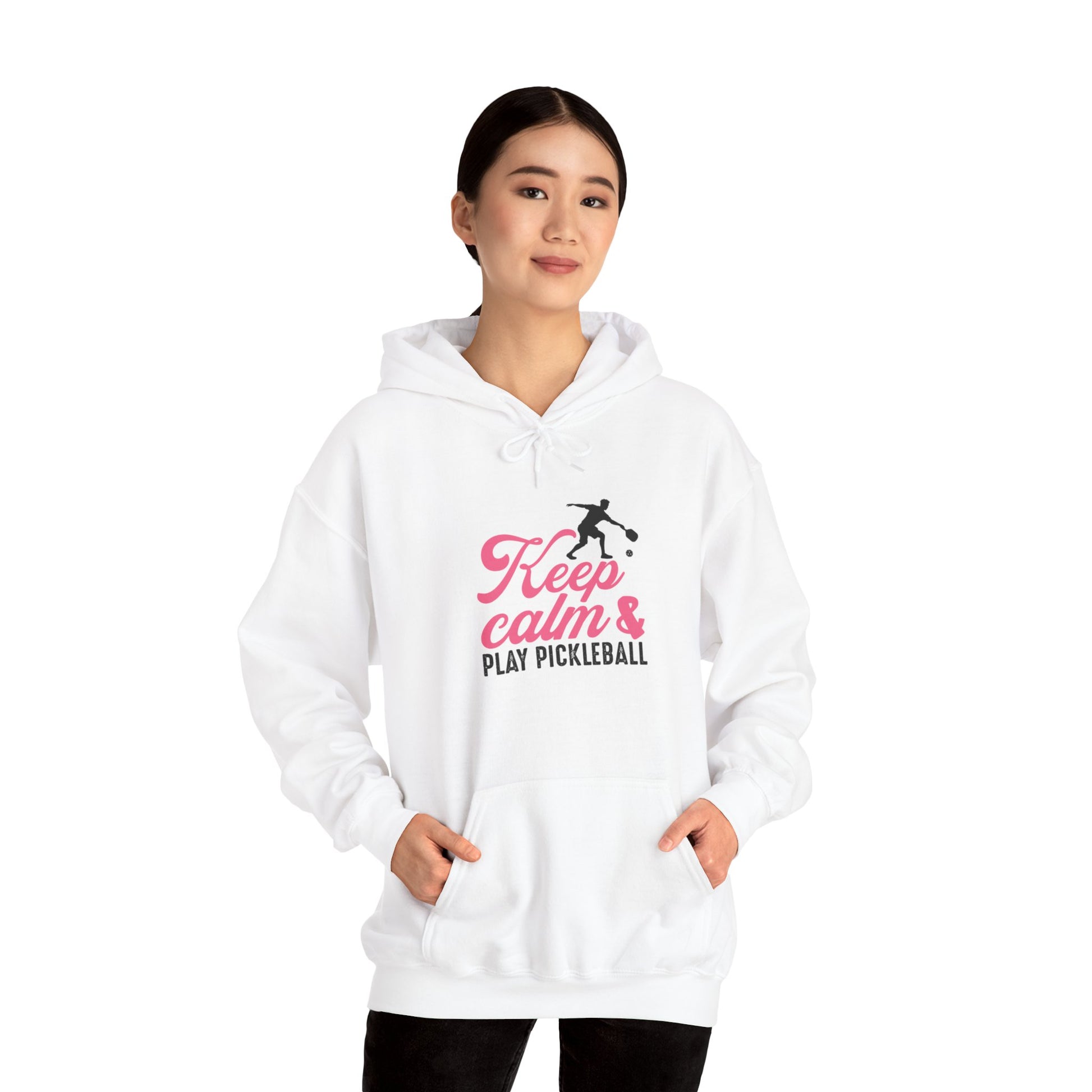 Women's Cute Pickleball Hoodie - Keep Calm & Play Pickleball