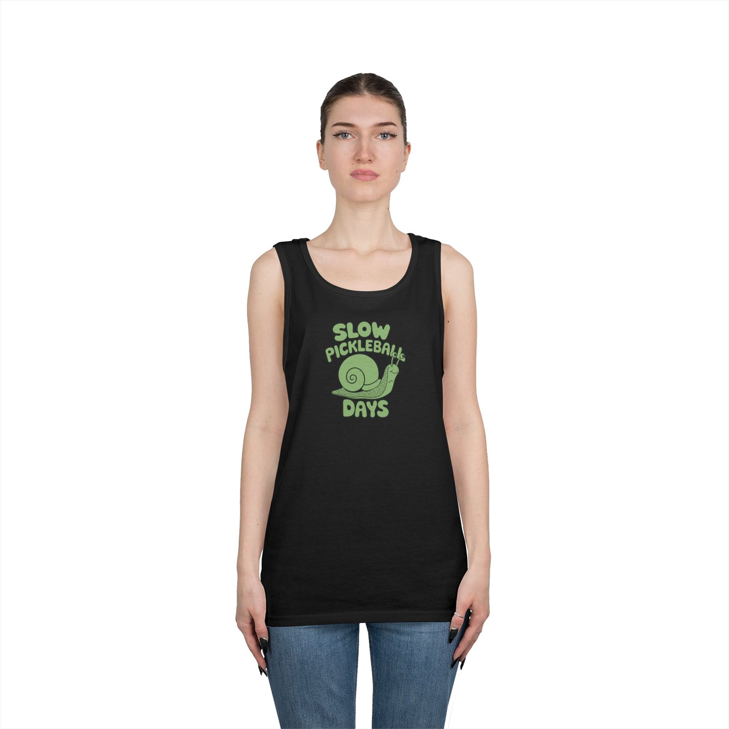 Women's Cute Pickleball Tank Top - Slow Pickleball Days