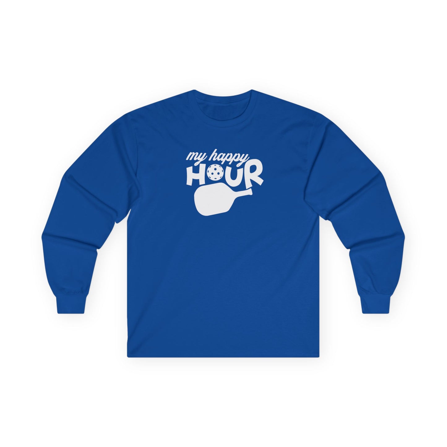 Women's Durable Pickleball Long Sleeves top - My Happy Hour Royal