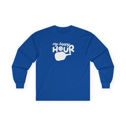 Women's Durable Pickleball Long Sleeves top - My Happy Hour Royal