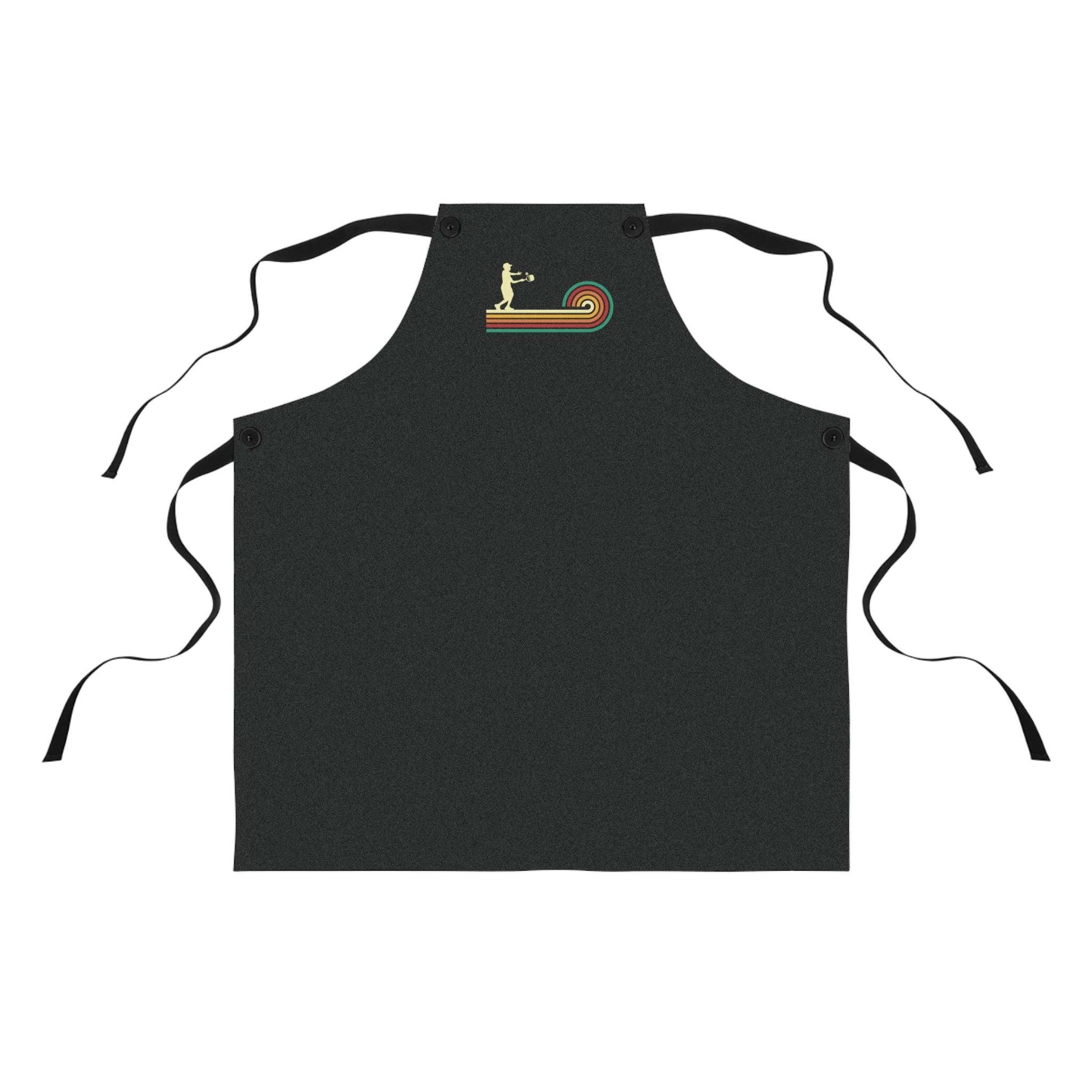 Pickleball Unique Apron - Pickleball Retro Black