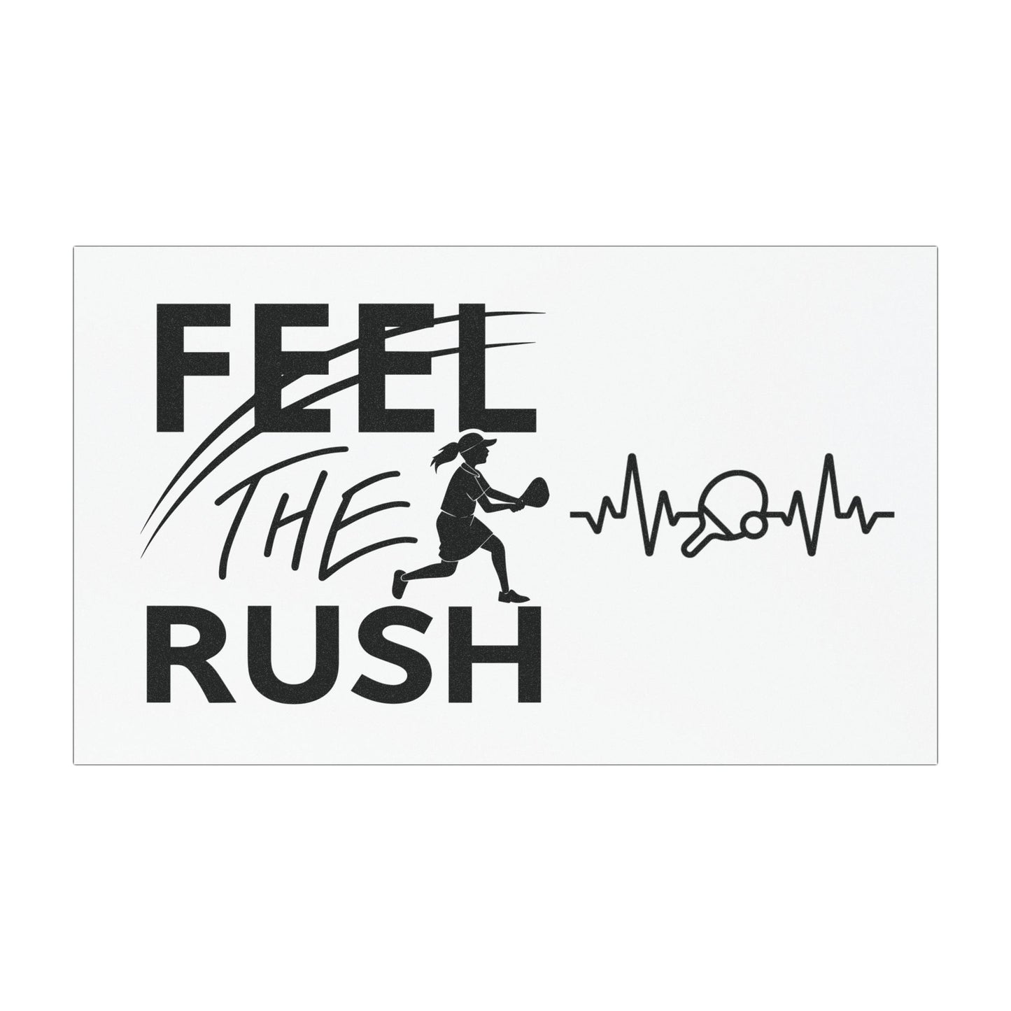 Pickleball Fun Car Magnet - Feel the Rush 7.5'' × 4.5''
