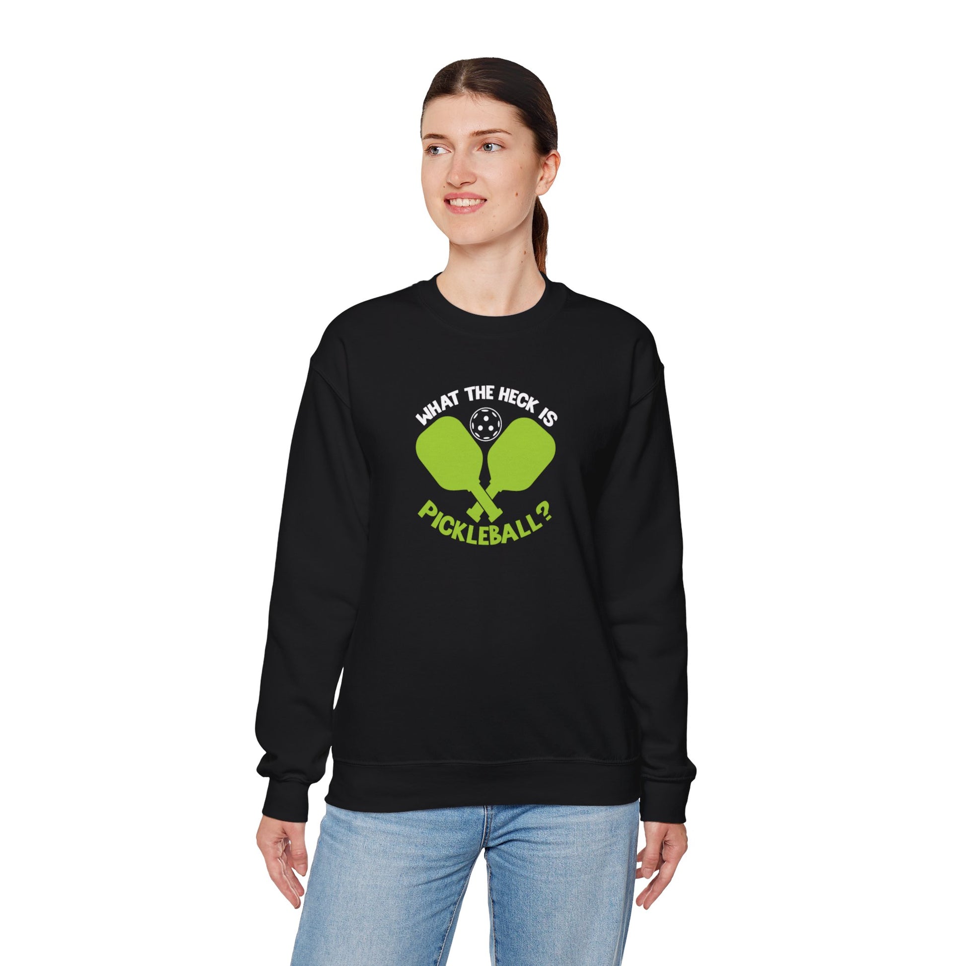 Women's Funny Pickleball Sweatshirt - What the Heck Is Pickleball?