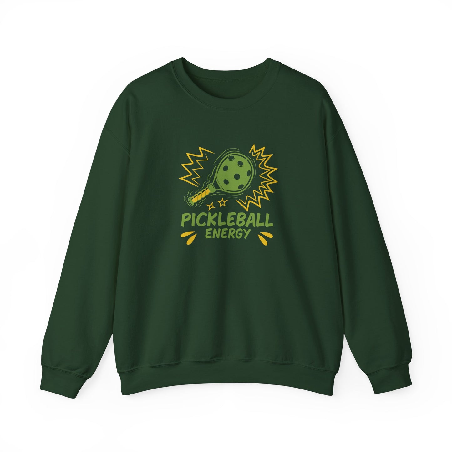 Women's Fun Pickleball Sweatshirt - Pickleball Energy Green