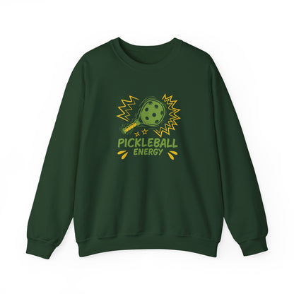 Women's Fun Pickleball Sweatshirt - Pickleball Energy Green