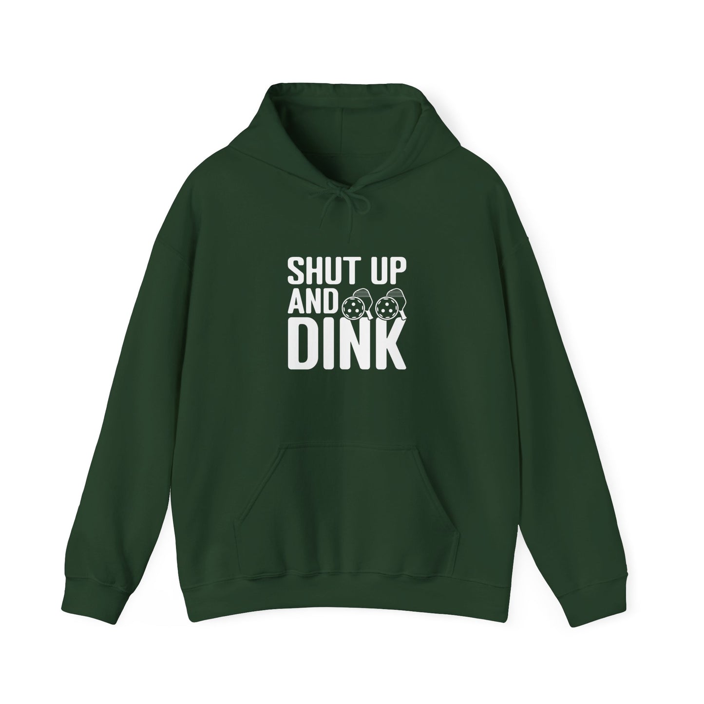 Women's Comfy Pickleball Hoodie - Shut Up and Dink Green