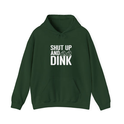 Women's Comfy Pickleball Hoodie - Shut Up and Dink Green