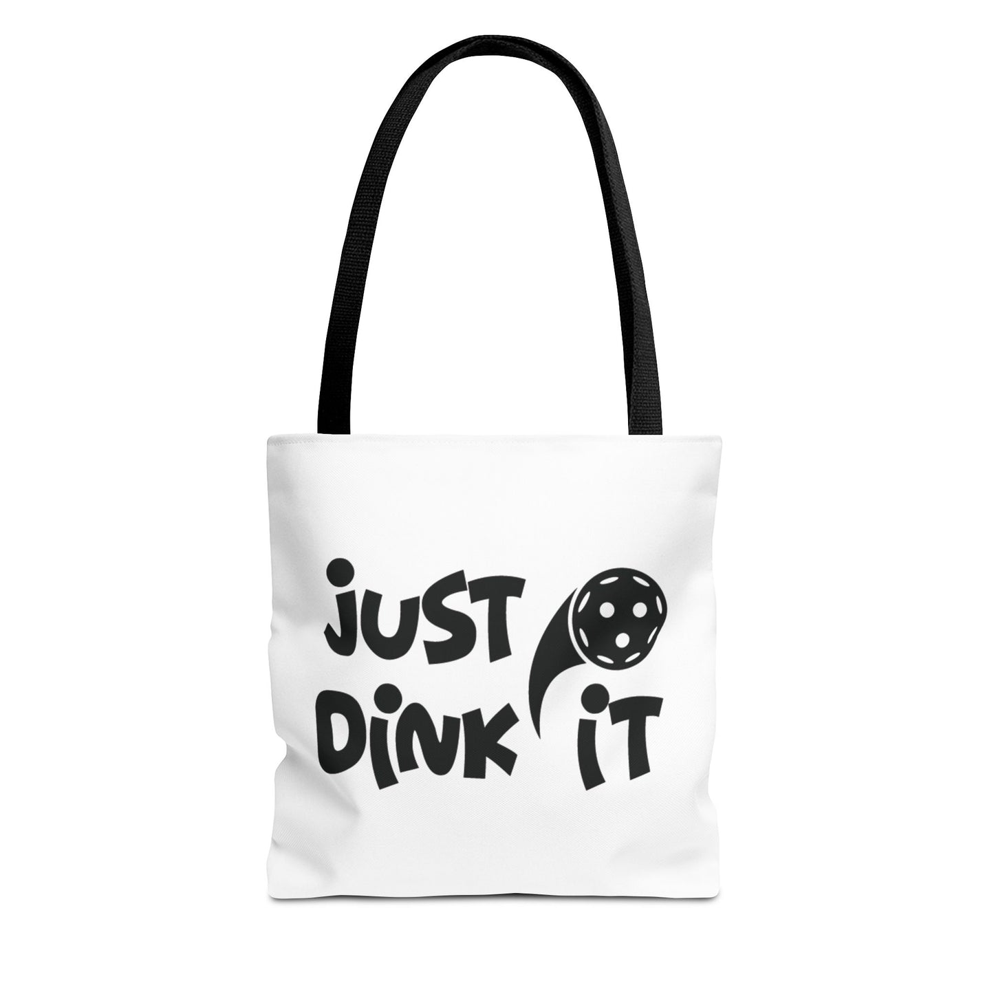 Pickleball Sporty Tote Bag - Just Dink It Black