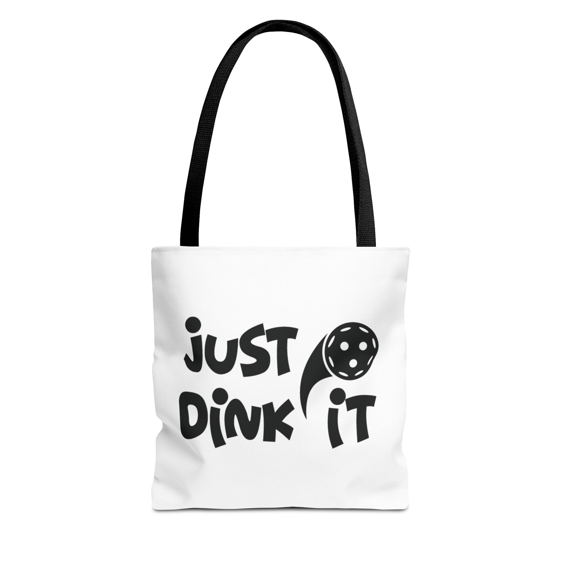 Pickleball Sporty Tote Bag - Just Dink It Black